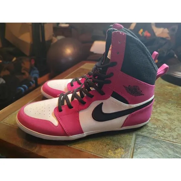 Air Jordan Retro High OG Pink and Black Sneakers