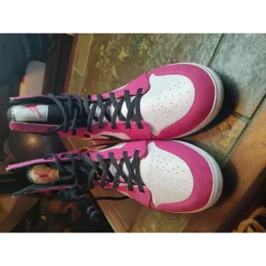 Air Jordan Retro High OG Pink and Black Sneakers