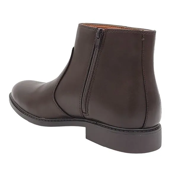 Alfani Men Liam Side Zip Dress Boots Size US 7.5M Espresso Brown Faux Leather