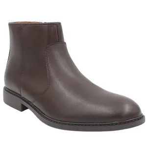 Alfani Men Liam Side Zip Dress Boots Size US 7.5M Espresso Brown Faux Leather