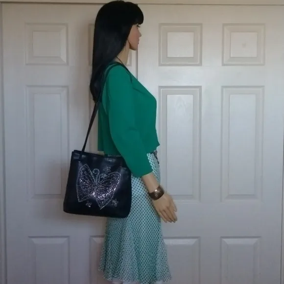 Alfani silk flare skirt and cropped sweater