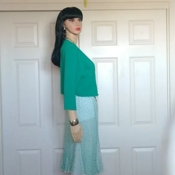 Alfani silk flare skirt and cropped sweater