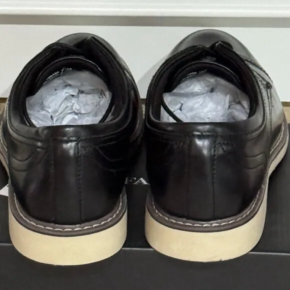 Alfani Theo Black Vegan Leather Oxford Shoes Memory Foam Cushioned Insole 9.5