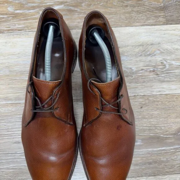 Allen Edmonds Lambert Brown Grained Leather Oxford Shoes Men's Size 11