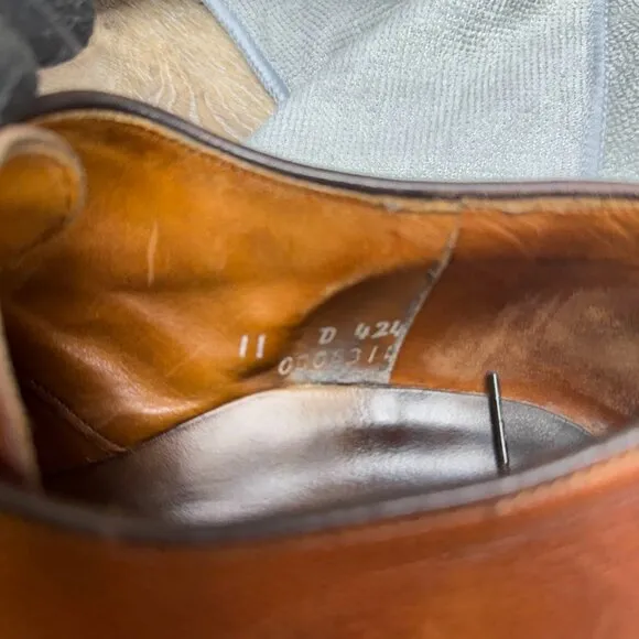 Allen Edmonds Lambert Brown Grained Leather Oxford Shoes Men's Size 11