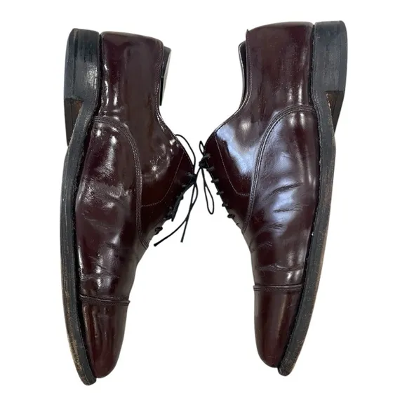 Allen Edmonds Park Avenue Leather Oxford Shoes Size 8 D Burgundy