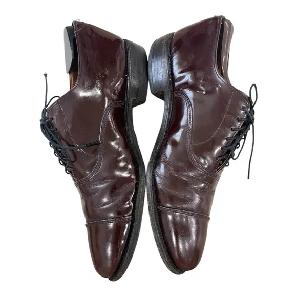 Allen Edmonds Park Avenue Leather Oxford Shoes Size 8 D Burgundy