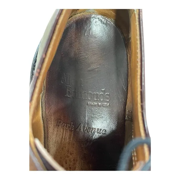 Allen Edmonds Park Avenue Leather Oxford Shoes Size 8 D Burgundy