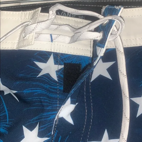 &gt;💙ERA BOARDSHORT USA FLAG TEAM STRIPES STARS STRETCH SWIM SHORT BRAND NEW VANS