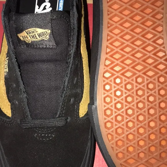 &gt;Ⓜ️STYLE 112 PRO BLACK/CUMIN WOLD’S 🌎#1 SKATEBOARD SHOES LOW TOP BRAND NEW VANS