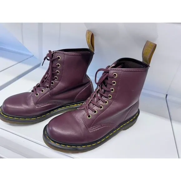 &quot;Dr. MARTEN'S&quot; ,Vegan,14045,Brown/Burgundy,M7, W8, Combat Boots,