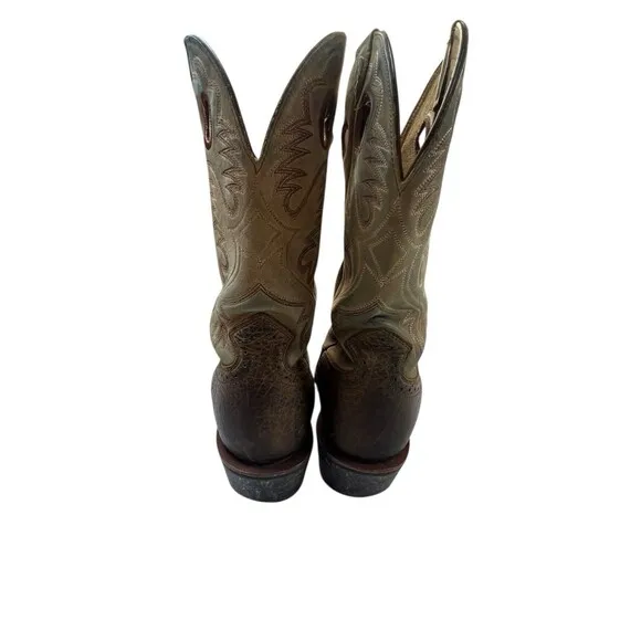 Ariat 34828 Brown Leather Cowboy Western Boots sz 9 EE Country Ranch workwear