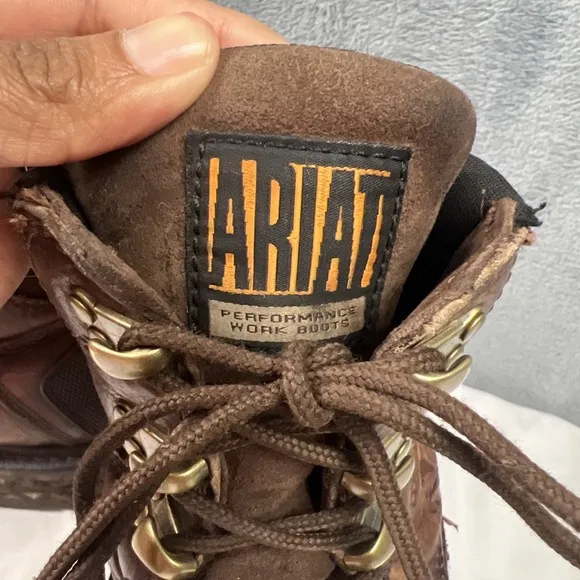 Ariat 8&quot; Overdrive Comp Toe Performance Work Boot Chestnut Brown Men Size 13D