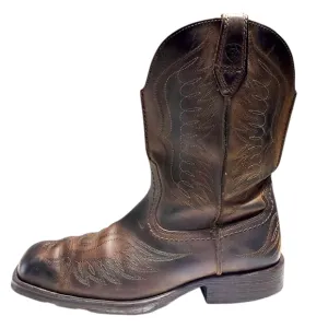 Ariat 9D Rambler Phoenix Dark Distressed Brown Leather Western Boot Men Size 8.5
