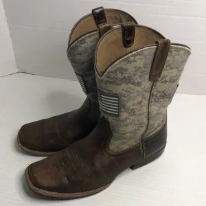Ariat Boots Sport Patriot Western Boot Digital Camo Square Toe Brown Men size 5
