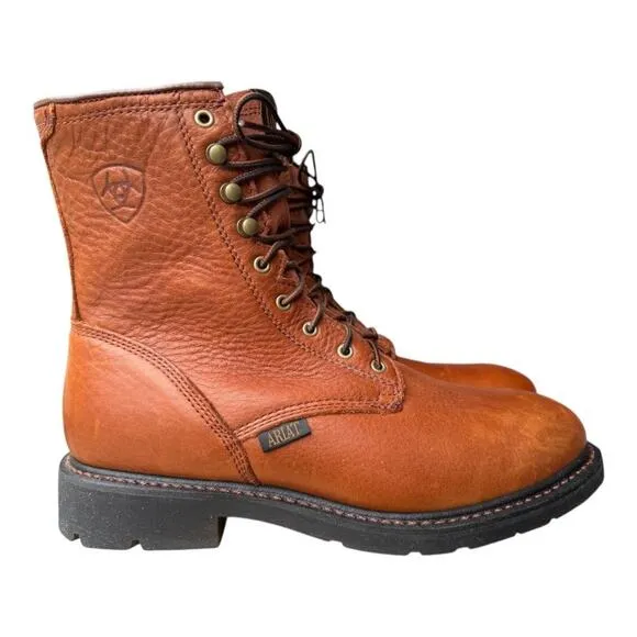 Ariat Cascade Work Lacer Boot Tan Leather Men size 11 EE