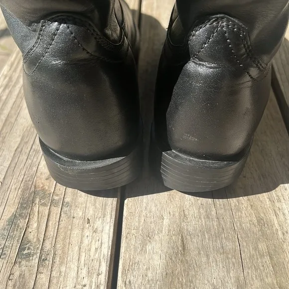 Ariat Heritage Roper Boots 10002280 Black Leather Men 9.5 Western Cowboy Pull-On