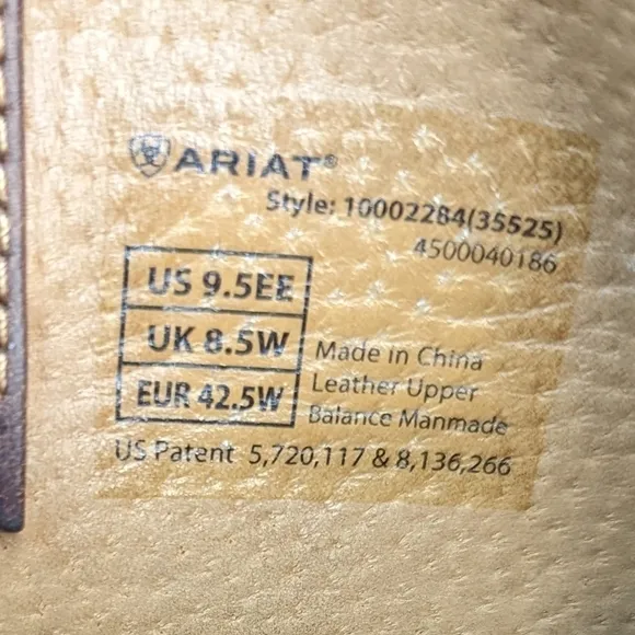 ARIAT Heritage Roper Western Cowboy Boots Brown 10002284 Men  9.5 EE