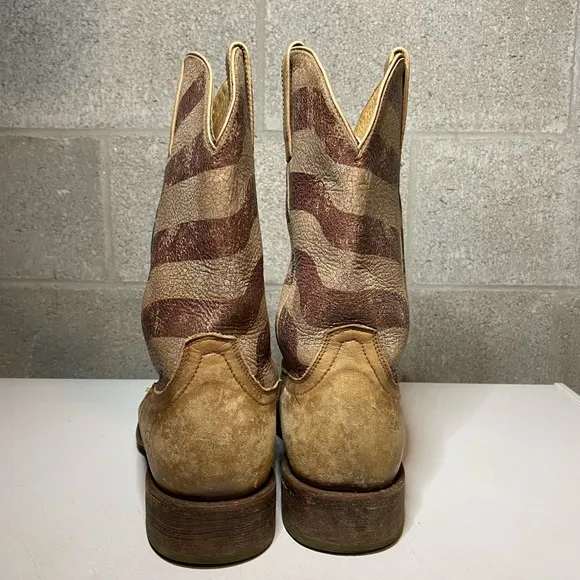 Ariat Men's Circuit Proud American Flag Western‎ Boot Wide Square Toe Size 8.5D