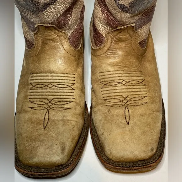 Ariat Men's Circuit Proud American Flag Western‎ Boot Wide Square Toe Size 8.5D