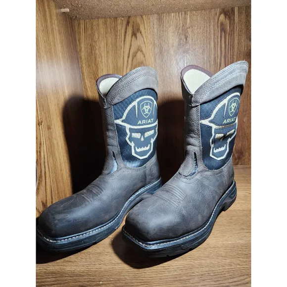 Ariat® Size 10.5D Men's Iron Coffee Workhog XT VentTEK Work Boots 10031507