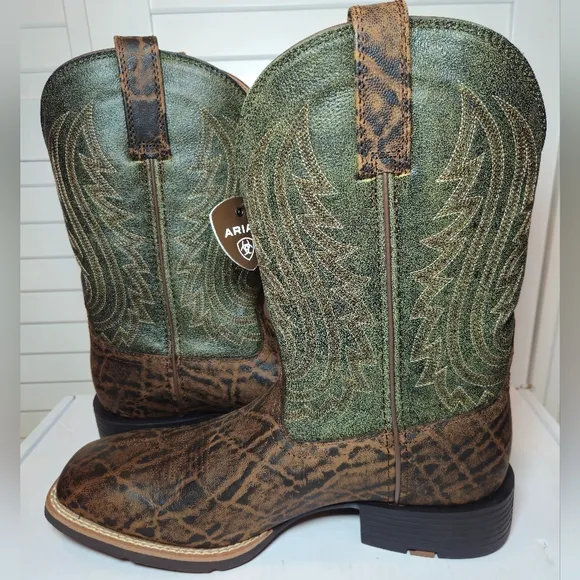 Ariat Sport Big Country Performance Western Boot Square Toe 10050935 Men Size 10