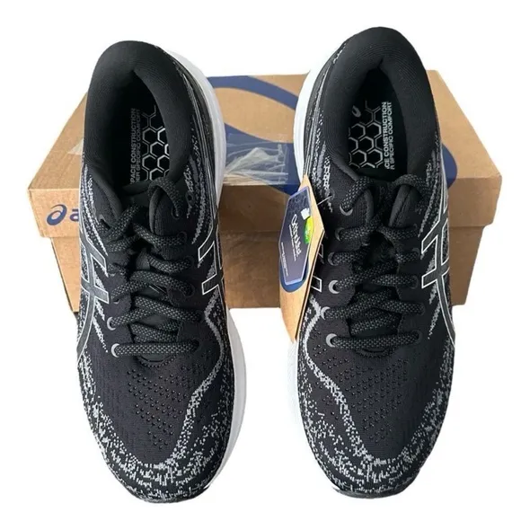 ASICS Gel-Kayana 29 Black and White Athletic Running Shoes Women’s 9.5 Wide