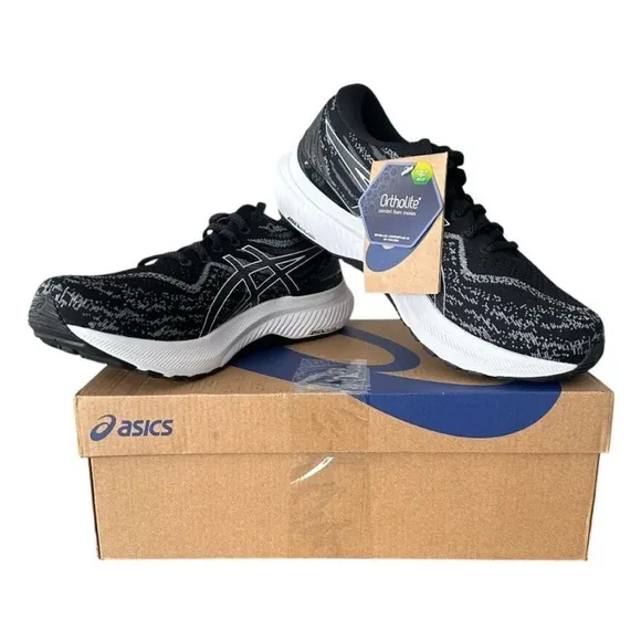 ASICS Gel-Kayana 29 Black and White Athletic Running Shoes Women’s 9.5 Wide