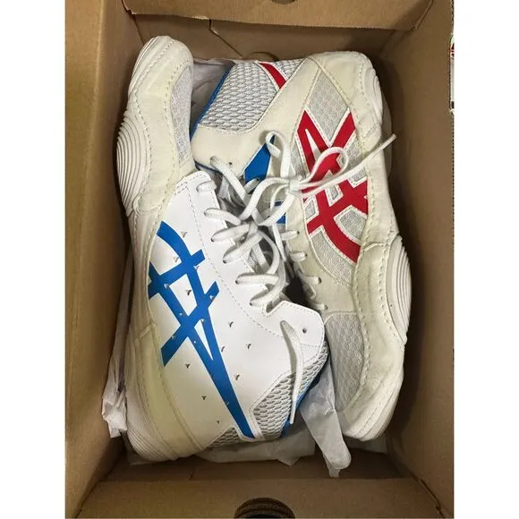 Asics Snapdown 3 White Classic Red Wrestling Shoes Sneakers 9