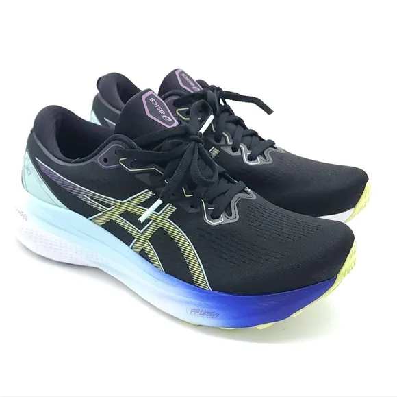Asics Womens Kayano 30 Black/Glow Yellow Running Shoes Size 9 Asics 1012B357-300