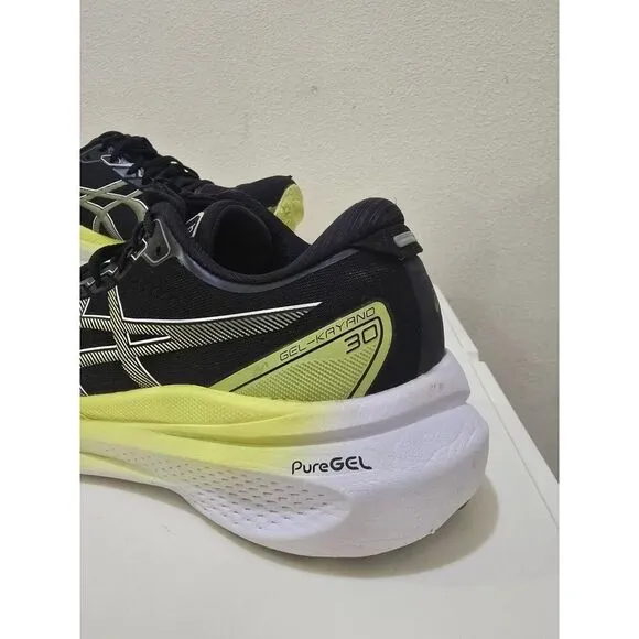 Asics GEL-KAYANO 30 Men's Running Shoes Black Glow Yellow Size 10