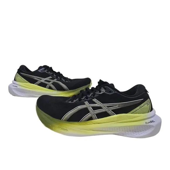 Asics GEL-KAYANO 30 Men's Running Shoes Black Glow Yellow Size 10