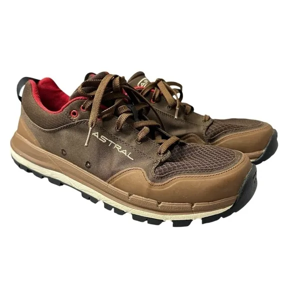Astral TR1 Junction Brown &amp; Red Hiking Shoes Mens Size 9
