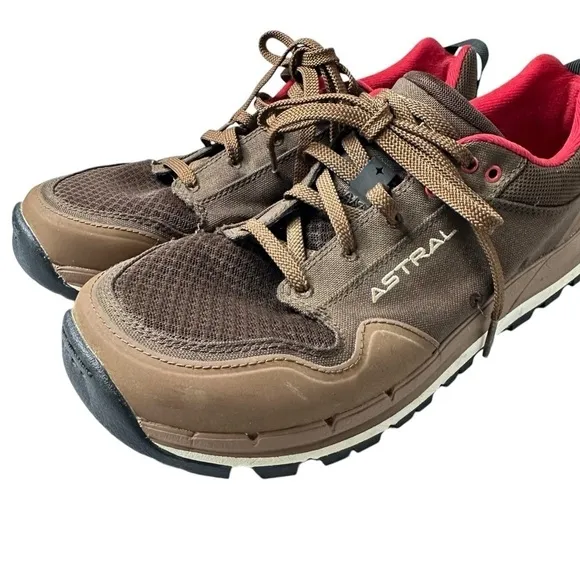 Astral TR1 Junction Brown &amp; Red Hiking Shoes Mens Size 9