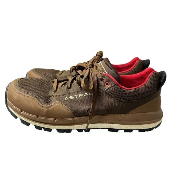 Astral TR1 Junction Brown &amp; Red Hiking Shoes Mens Size 9