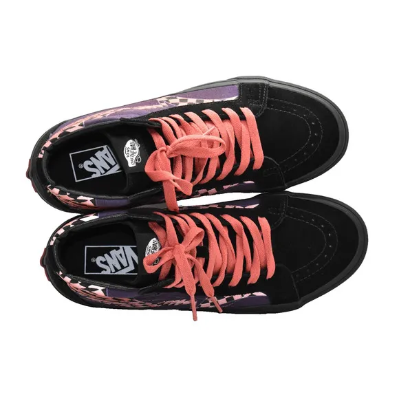 B0 NEW VANS SK8 Hi Reissue Warp Black Paprika Pink Purple Skateboard Shoes Sz 8