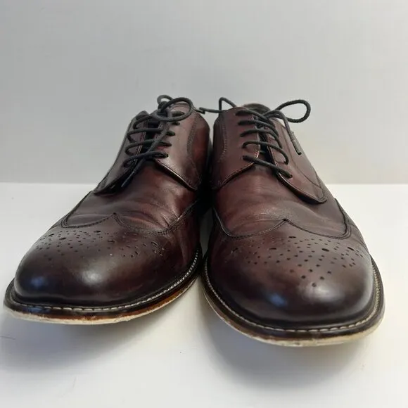 Banana Republic Shoes 12 Burgundy Digby Brogue Wingtip Oxford Dress Classic