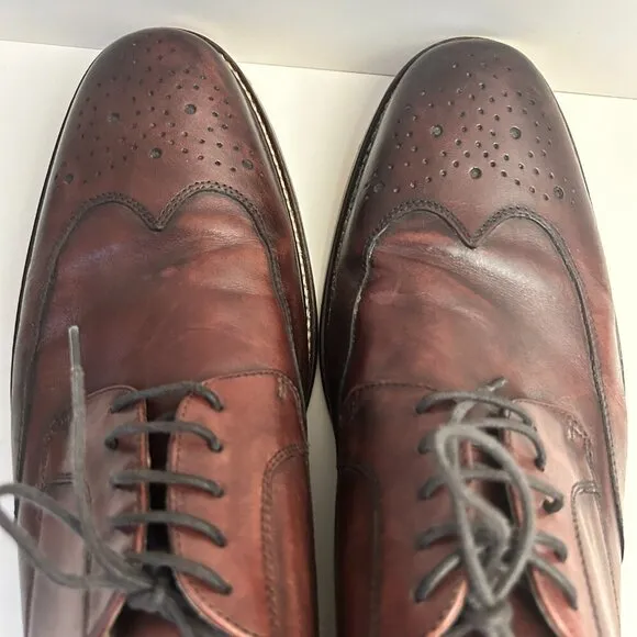 Banana Republic Shoes 12 Burgundy Digby Brogue Wingtip Oxford Dress Classic