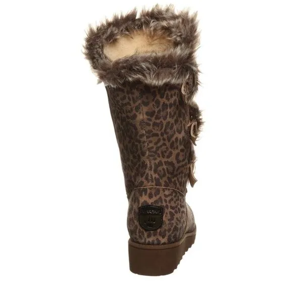 Bearpaw Genevieve‎ Leopard Boot Womens 6 New