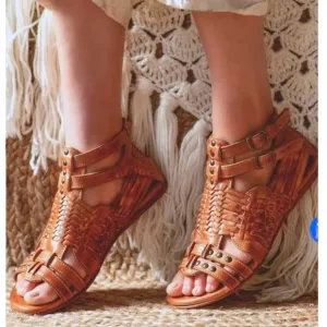 BED|STU Brown Leather Gladiator Sandals Women’s Size 9 (fits an 8 or 8.5 also)