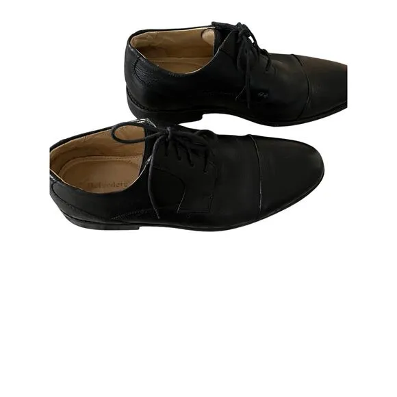 Belvedere Men 13  Studio Oxford Shoes Duke Black Leather Cap Toe Brazil Classic