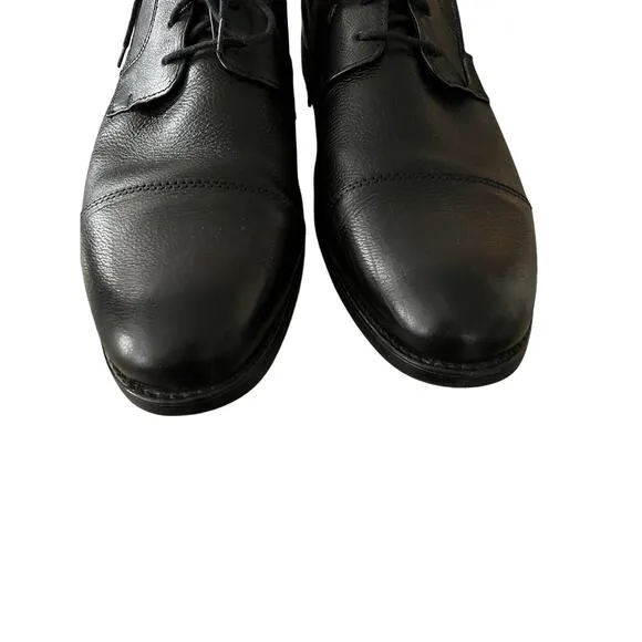 Belvedere Men 13  Studio Oxford Shoes Duke Black Leather Cap Toe Brazil Classic