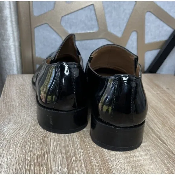 BENITO Dress SHOES SLIP ON LOAFERS GORE Patent LEATHER BLACK MEN 8.5