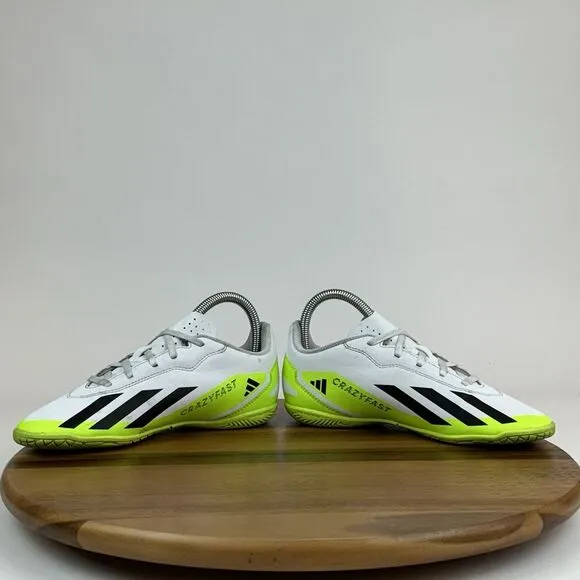 Big‎ Kids Adidas X Crazyfast.4 White Green Indoor Soccer Cleats Shoes Size 5 Y