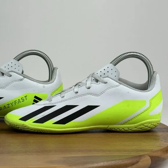 Big‎ Kids Adidas X Crazyfast.4 White Green Indoor Soccer Cleats Shoes Size 5 Y
