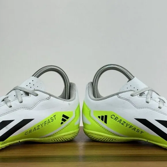 Big‎ Kids Adidas X Crazyfast.4 White Green Indoor Soccer Cleats Shoes Size 5 Y