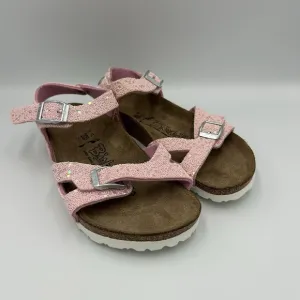 Birkenstock Birkis Sandals Kids Girls US C13 Open Toe Buckle Straps Sparkle Pink