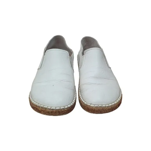 Birkenstock Callan White Pabbled Leather Slip on EU 38 Womens 7