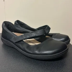 Birkenstock Lora Leather Maryjane Shoes Black Size 10 42 Classic Comfort Capsule