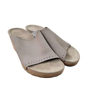 Birkenstock Papillio Namica Gray US 10 EUR 41 Wedge Cork Slide Sandals Suede